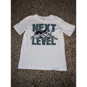 Carter's Boys White "Next‎ Level" short sleeve shirt size 7